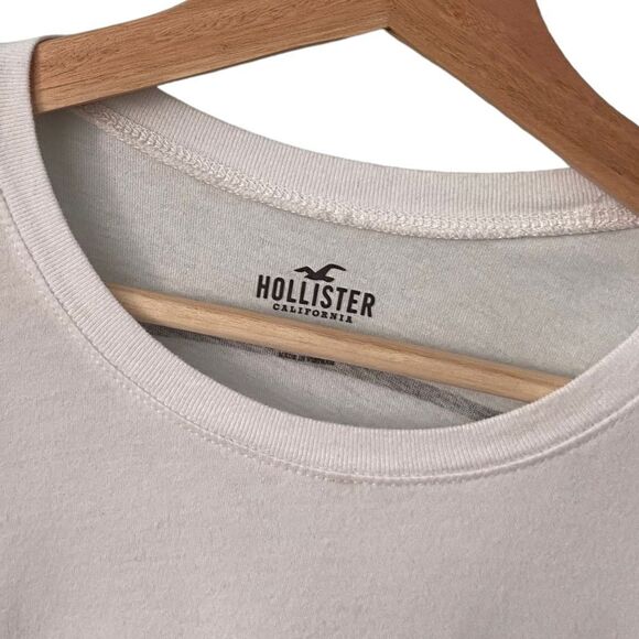 Hollister White Basic Long Sleeve Crewneck Sweatshirt in Size XS - Picture 3 of 8